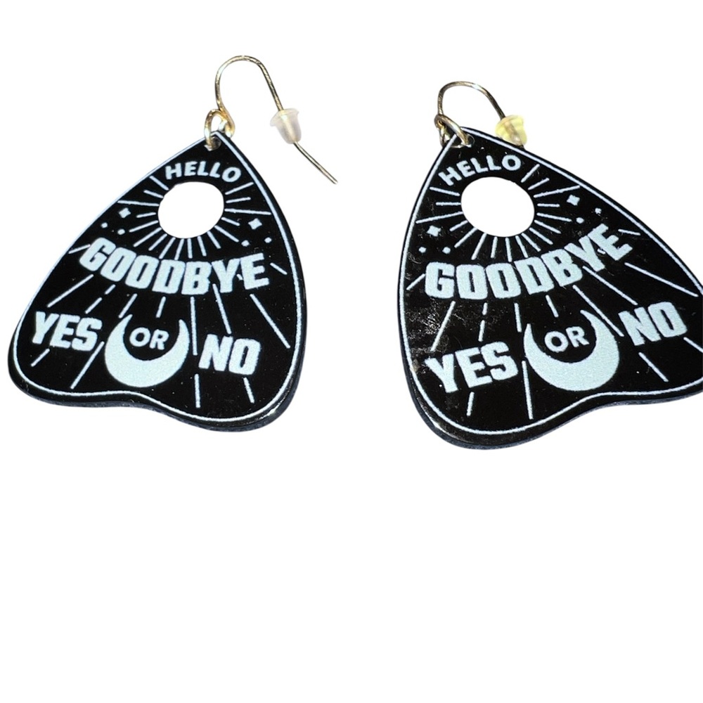 Ouija board earrings new without tags